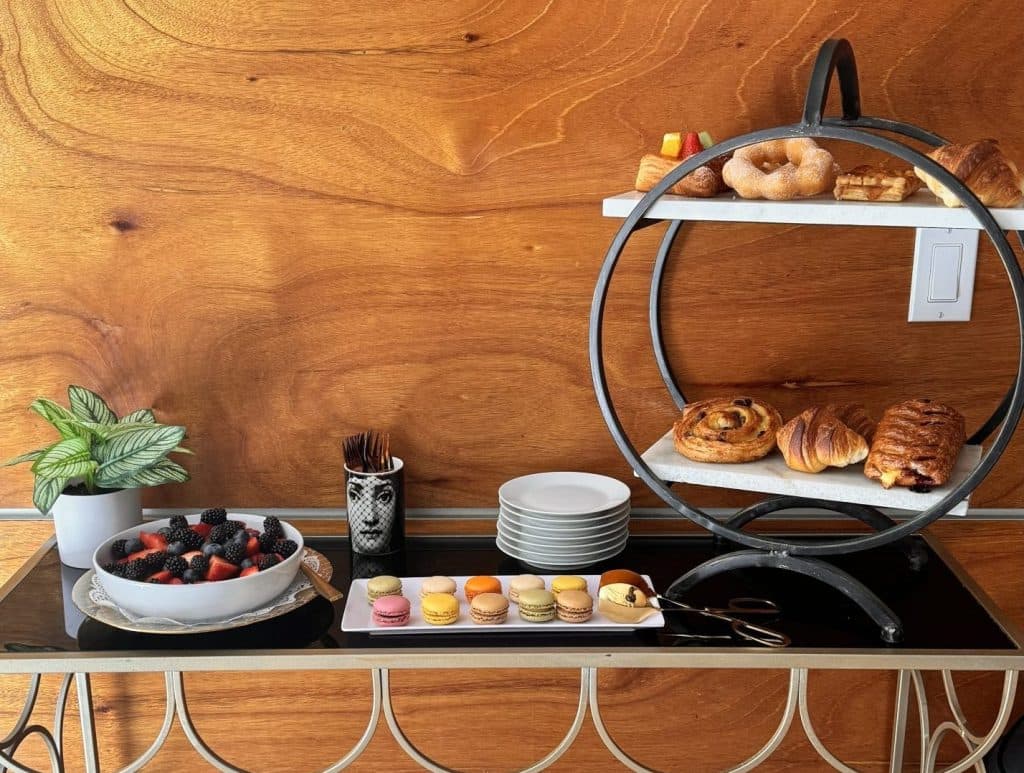 Meeting add-ons and catering display